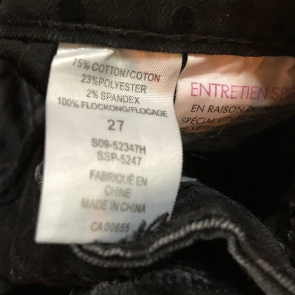 ✅3/20$ Black Dots Pants Skinny  Size 27 - Picture 5 of 5